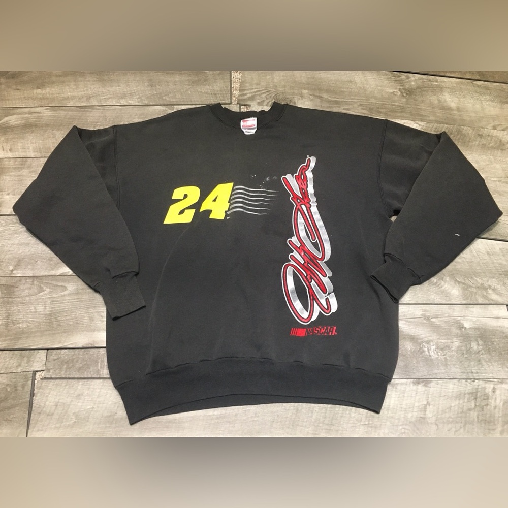 Vintage Jeff Gordon #24 DuPont NASCAR Racing Crewneck Sweatshirt Size XLarge